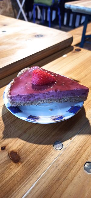 Nice strawberry/raspberry tart at Le Lapin Noir in Rennes