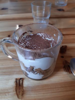 Tiramisu (le meilleur dessert que j'ai mangé chez eux pour l'instant) at Le Lapin Noir in Rennes