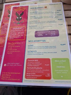 Mangiato benissimo, leggero ma saporito , personale gentilissimo, location perfetta a Rennes centro in zona pedonale, spero abbiano
 presto birra zero alcool e vini dealcolati at Le Lapin Noir in Rennes