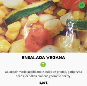 Ensalada vegana at La Bodega de Godivah in Ponferrada
