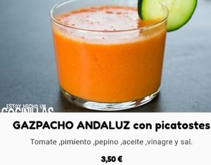 Gazpacho vegano at La Bodega de Godivah in Ponferrada