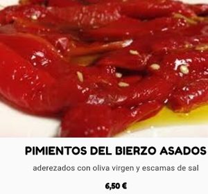 Pimientos asados veganos at La Bodega de Godivah in Ponferrada