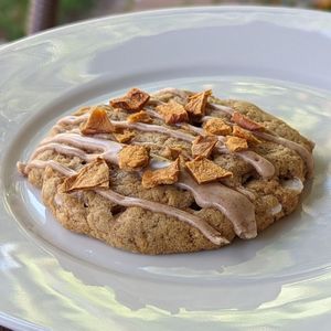Apple-spice cookie (gf/v) made with warm pie spices, Gala apples and drizzled with a spiced apple cider glaze at ContempoRoast Coffee & Roastery in Centerville