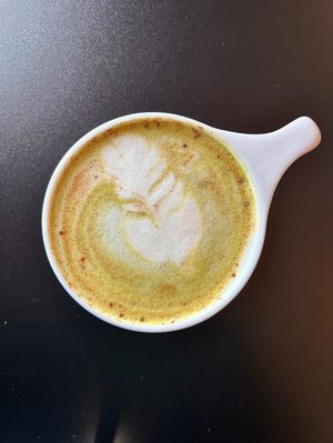 Matcha latte with oat milkk  at ContempoRoast Coffee & Roastery in Centerville