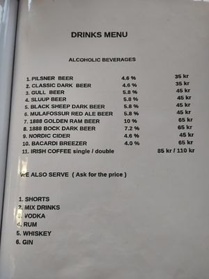 Drinks at Cafe Zorva in Vagar