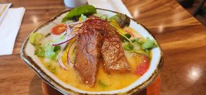 Vegetable ramen without the egg at Marufuku Ramen in San Francisco