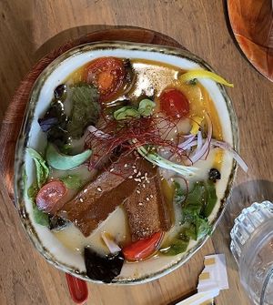 Vegan ramenn  at Marufuku Ramen in San Francisco