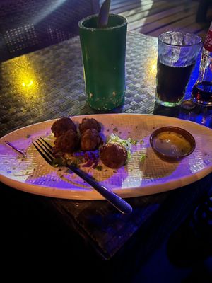 Accras Pollo 🤢 at Coco Fastronomy in Bocas Del Toro