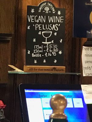Vegan wine! 4/5/19 at The Crossroads Inn in Halifax