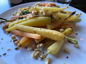 Roasted carrots no oil or non vegan stuff  at Redd Wood in Yountville