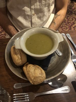 Leek and potato soup   at 1744 Restaurant in Newton Aycliffe