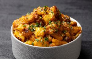 Potato & Cauliflower Methiwala at Raw Mango Vegan in Redondo Beach