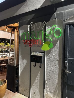 Signage   at Raw Mango Vegan in Redondo Beach