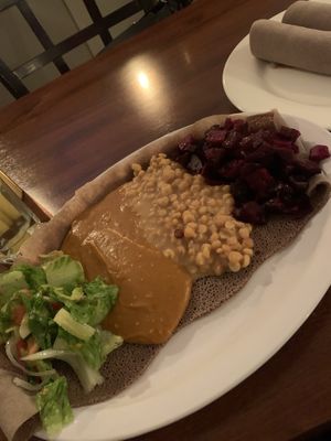 Gursha combo  at Bersi Ethiopian Restaurant in Brooklyn