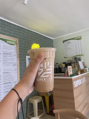 vegan spanish latte  at SuperCafe PH  in Quezon City