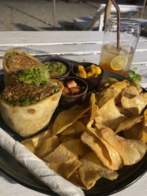 Pulled jackfruit burritoos  at Abrazo in Trincomalee