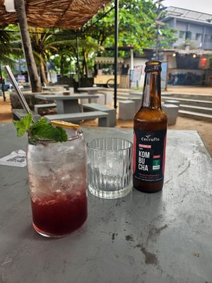 Hibiscus Lemonade and Watermelon Kombucha at Abrazo in Trincomalee