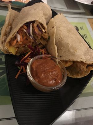 Bombatt wrap: tofu & seitan with bbq sauce at Carrots - Cloud Kitchen in Bangalore