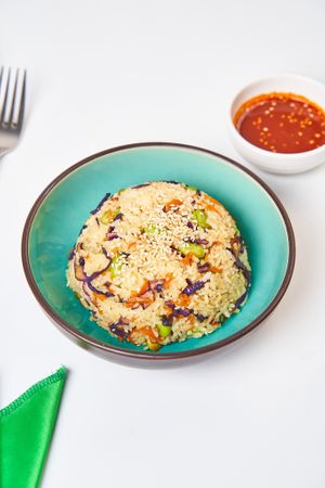 Edamame Fried Rice at Toss It in Phnom Penh