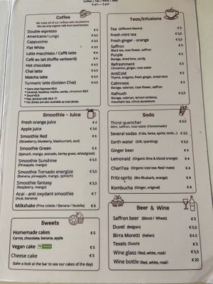 Menu Page 2  at Coffeebar Kafnush in The Hague