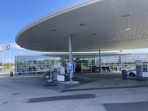 Outside  at Q8 in Korsoer