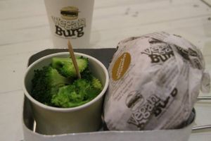 Broccoli florets at Veganburg - Marina Bay in Central Singapore