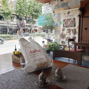 Turkish coffee at Restorant Arabesque in Tirana