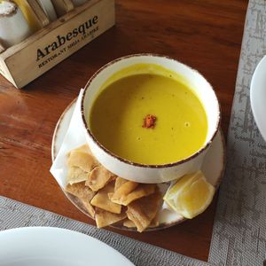 Lentil soup at Restorant Arabesque in Tirana
