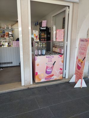 Veganer Bubbletea-Stand at Gelatiamo Chioggia in Chioggia