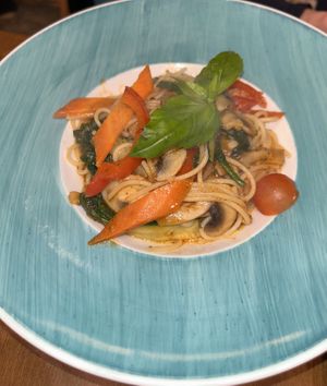 Spaghetti Primavera (vegan)   at Pomodori in Berlin