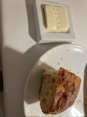 Bread with vegan butter  at Sensi Restaurant in Amalfi