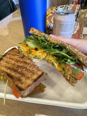 Curried chickpea sandwich  at Feast! Food in Charlottesville