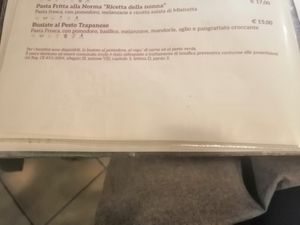 Pasta at Ristorante Profumi Di Cous Cous in San Vito Lo Capo