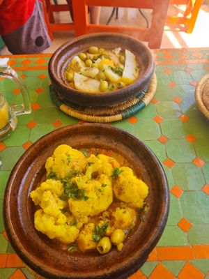 Cauliflower tajine at Shyadma's Vegan Food in Essaouira