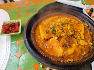 Pumpkin Tajine at Shyadma's Vegan Food in Essaouira