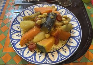 Vegetable couscous   at Shyadma's Vegan Food in Essaouira
