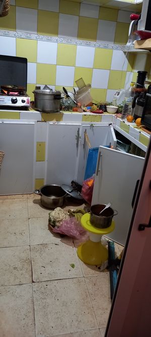 The kitchen! at Shyadma's Vegan Food in Essaouira