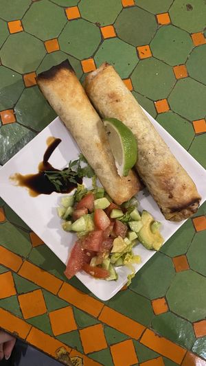 The spring rolls were so good!! I also really enjoyed the salad  at Shyadma's Vegan Food in Essaouira