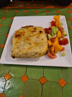 Vegan pastille at Shyadma's Vegan Food in Essaouira