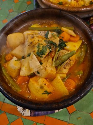 Quince tagine at Shyadma's Vegan Food in Essaouira