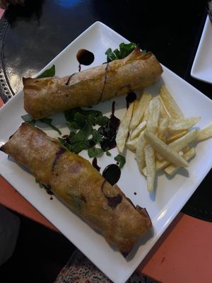 spring rolls  at Shyadma's Vegan Food in Essaouira