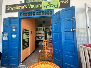 Outside at Shyadma's Vegan Food in Essaouira