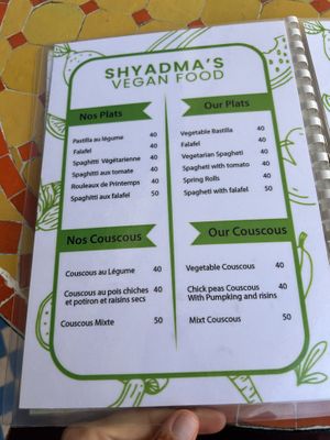   at Shyadma's Vegan Food in Essaouira