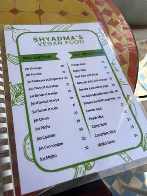   at Shyadma's Vegan Food in Essaouira