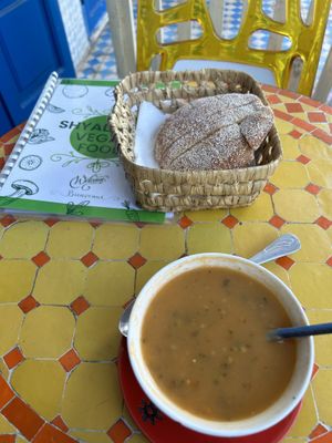 Harira Moroccan Soup  at Shyadma's Vegan Food in Essaouira