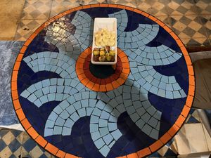 Complimentary starter  at Shyadma's Vegan Food in Essaouira