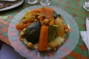 Couscous vegetarien at Shyadma's Vegan Food in Essaouira