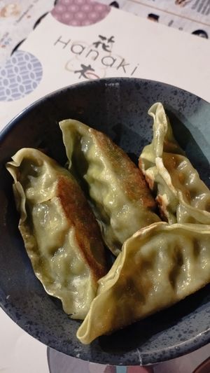 Gyozes de verdures at Hanaki in Salou