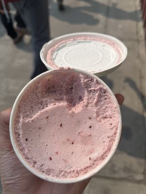 Raspberry crème - super airy   at Lovely Ice Cream in Canmore
