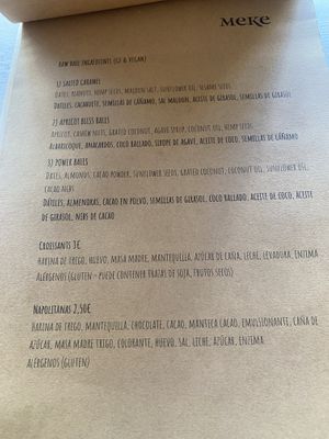 Vegan and gluten free raw balls  at Meke Cafe at Meke Coffee Roasters in Ibiza